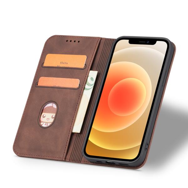 Retro Wallet Phone Case , Leather Protective Case Card Pocket Holder For Iphone XS