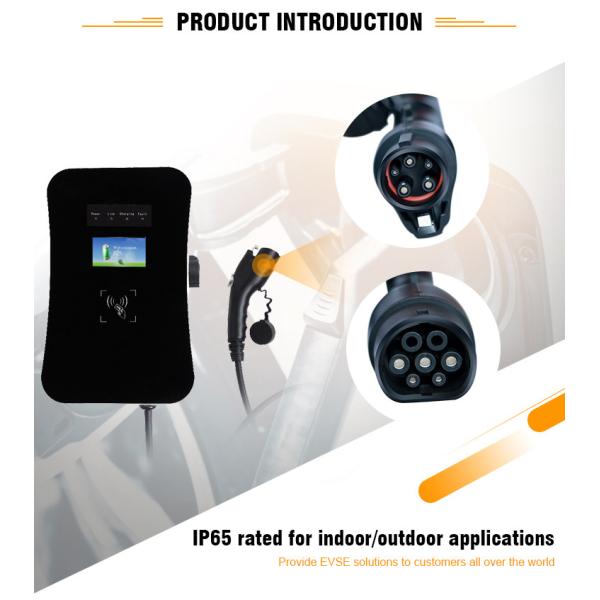 Wallbox 22kw DC EV Charger Level2 Fast Charging Station 32A Wall Mount Pole