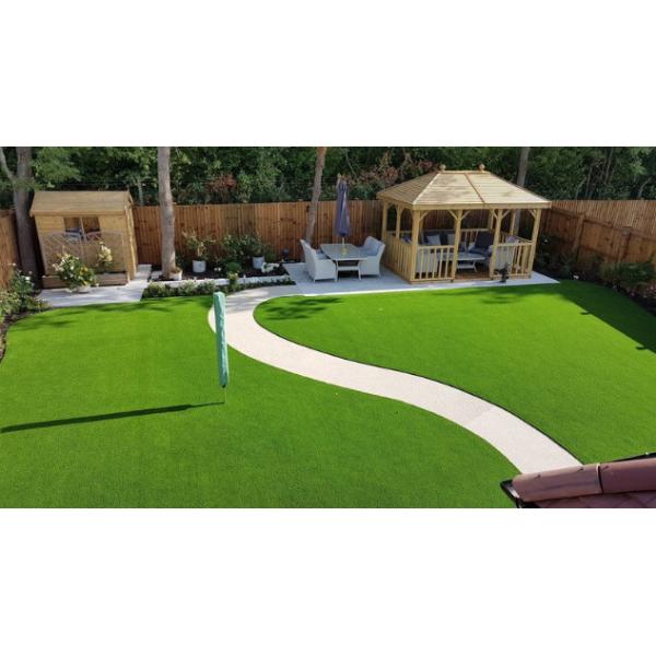 40mm Green Artificial Turf Grass Pet Friendly Customizable