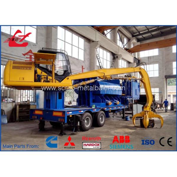 Mobile Non Ferrous Metals Scrap Baler Logger With Tailer Remote Control