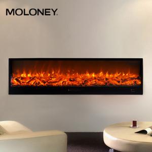 China 79 200cm Long Slim Fashion Wall-set Infrared Electric Fireplace Imitative Led Flame Heater wholesale