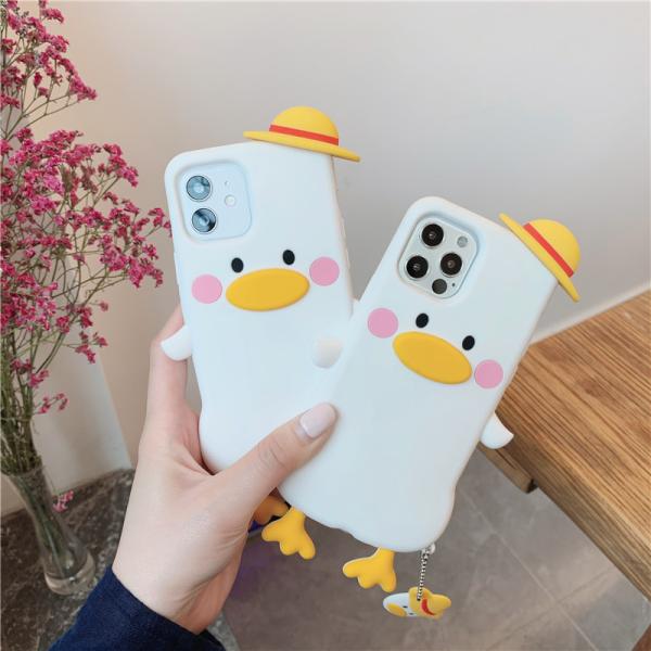 Cute Animal Duck Phone Cases 3D Water Resistant Dustproof For Iphone
