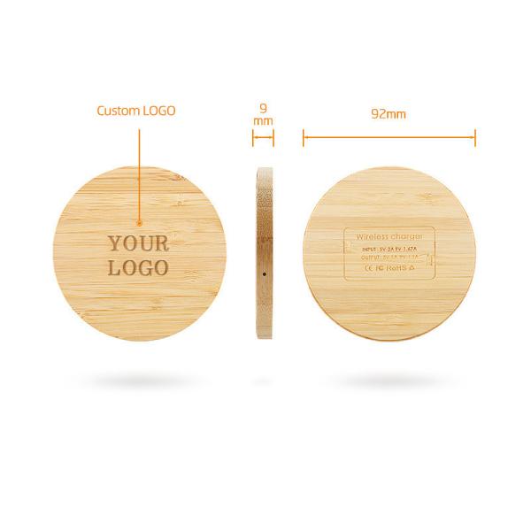 Quality Wooden Bamboo PCB Desktop Wireless Charger 10W Pad Customized Logo for sale