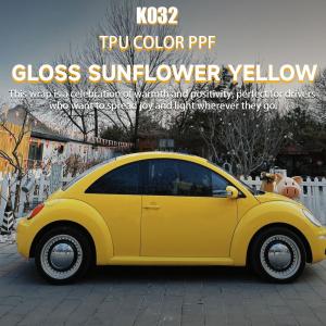 China K032 Gloss Sunflower Yellow TPU Color Car Paint Protection Film Vinyl Wrapping Foil wholesale