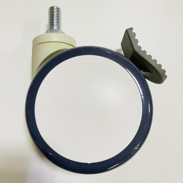 Medical Caster Wheel Threaded Stem Brake Silent Caster Wheels For Hospital Beds