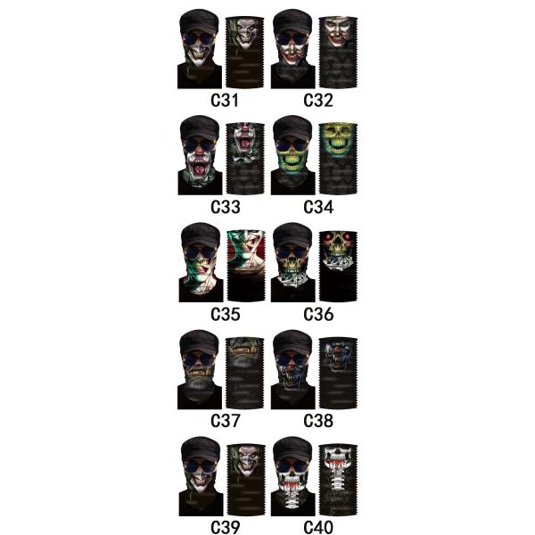 Blue Sublimation Biking Polyester Multifunctional Bandanas