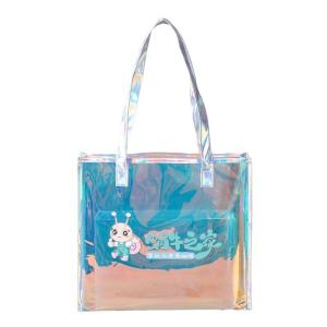 Wholesale Fashion Waterproof Clear Pvc Plastic Iridescent Clear Shoulder Beach
