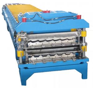 China Roof Tile Wall Panel Double Layer Roll Forming Machine Color Steel Galvanized wholesale