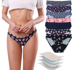 China Ladies Teen Period Panties Reusable Teenager Underpants Super Stretchy Seamless Bikini 4 Layers wholesale