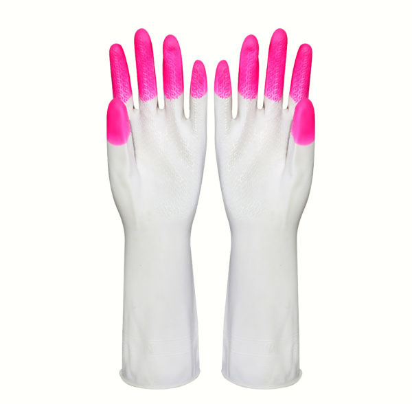 Multi Color PVC Household Hand Gloves / Agricultural PVC Hand Gloves