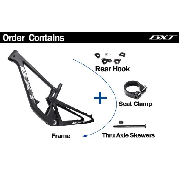 Full Suspension Hardtail Mountain Bike Carbon Frame MTB Frame 29 Boost