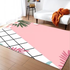 China Striped checkered new large carpet supply wholesale feather ins style bedroom floor mats wholesale
