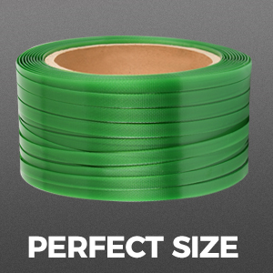 Full Measurements This Storage Standard pallet strapping roll measures 1000' x 5/8" x 0.035"