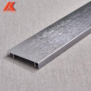 China Brushed Anodized Aluminum Skirting Board For Flooring Kitchen Toe Kick wholesale