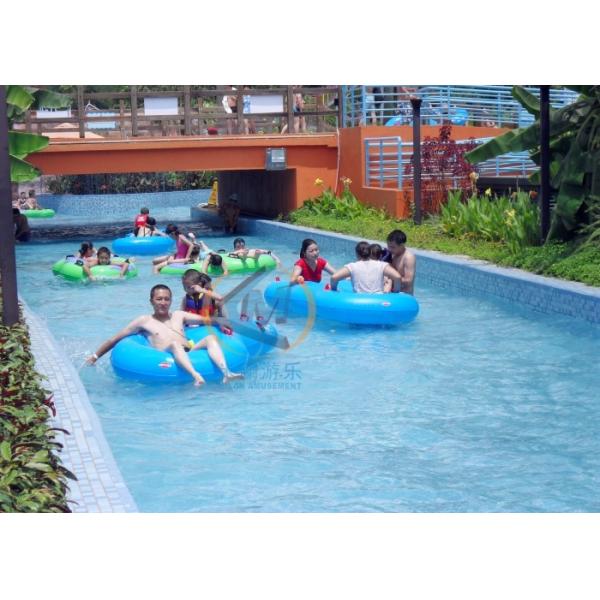 Commercial Water Park Leisure River 70m Length Single Tube With 30kw Push Pump