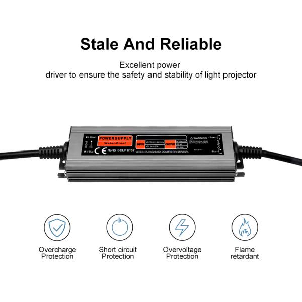 IP67 Smps Transformer LED Strip Light Parts 200W Switching Power Transformer