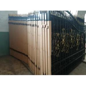 China Contemporary Wrought Iron Gates Rustproof Black Powder Coating Surface wholesale