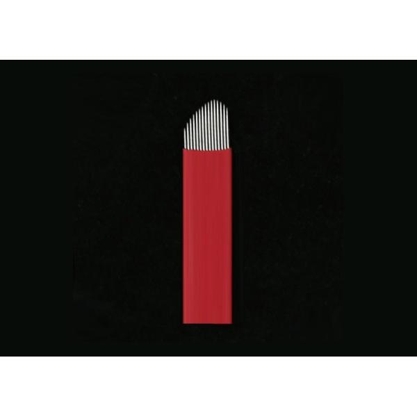 0.18mm 15 Pins Tattoo Machine Needle 15 Flex For Manual Eyebrow Pen