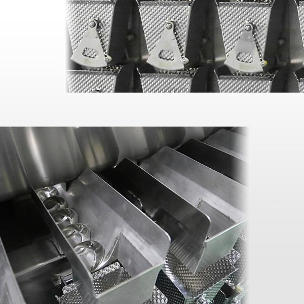 Three Layer 8 Head Screw Feeding Multihead Weigher For Fresh Sticky Food Shredded Meat