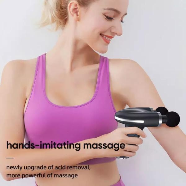 Massage Gun Deep Tissue,Unique double massage head design,Muscle Percussion Black Massager Guns