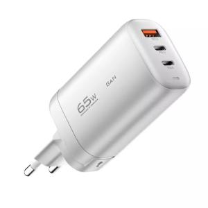 China 65W GaN 3 Ports USB Type-c Travel Adapter for High Speed Charging of Multiple Devices on sale