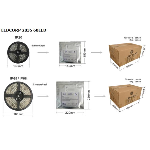 High power 2835 30LEDs/m 150LEDs/roll SMD High Lumen LED Strip Lighting Ra 85 UL CE ROHS