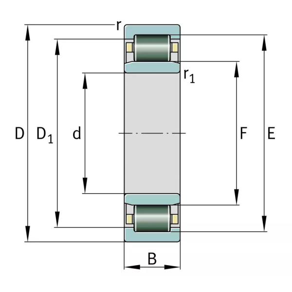 NJ414 Full Complement Cylindrical Roller Bearings 70x180x42mm High Quality