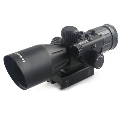 2.5-10X Magnification Black Laser Optic Scope with Red Laser Sight Hunting Essential