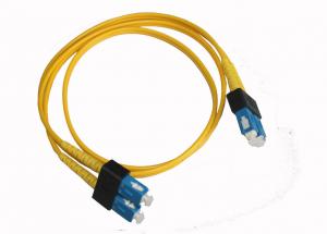 Compact SC FTTH Fiber Optic Cable Duplex Singlemode Patch Cord , PC / UPC Polish