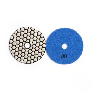 China 4Inch Granite Polishing Pads For Angle Grinder Blue 50 Grit Diamond Pad on sale