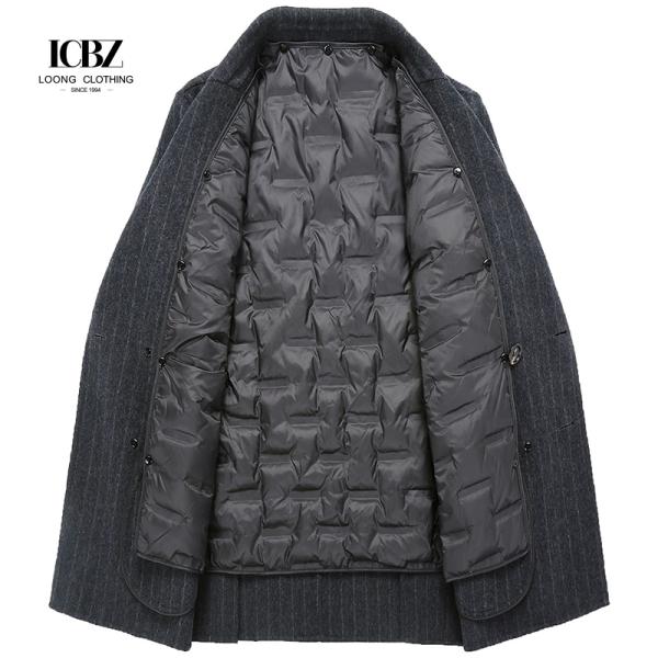 LCBZ Custom Winter Over Jacket Men's Plus Size Parkas and Long Coats for Cold Weather