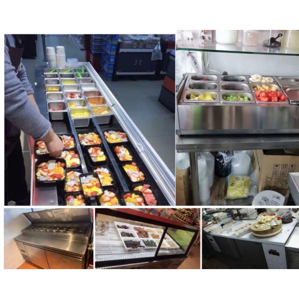 SS304 Commercial Counter Fridge , Antiwear Restaurant Undercounter Refrigerator