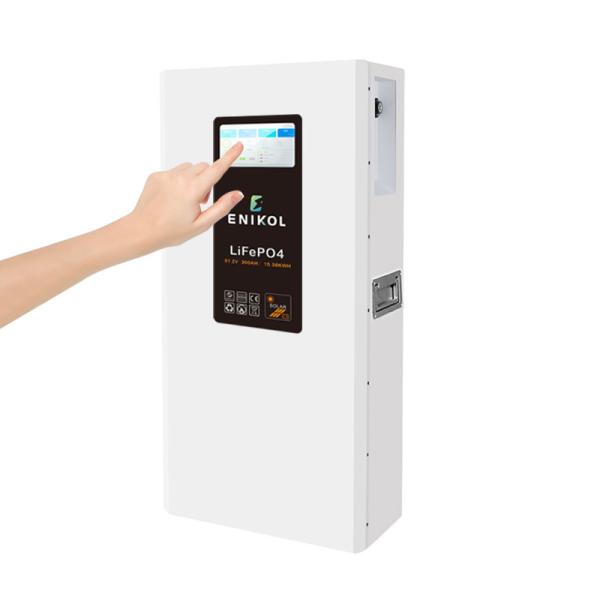 48V Lithium LiFePO4 Solar Battery Touchable Screen 300AH Wall Mounted Battery