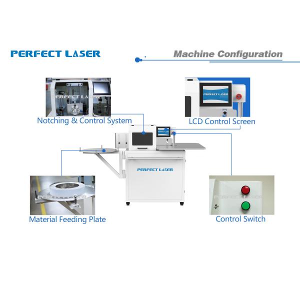 CNC Channel Letter Bending Machine For Aluminum , 100mm Width 1.0mm Thickness