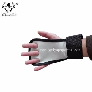 Anti Slip Cross Training Gloves , Half Finger Weight Lifting Gloves With Wrist Straps