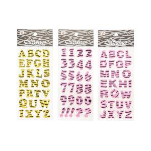 China Glitter Letter Alphabet Kids Sticker Printing Surface High Glossy on sale