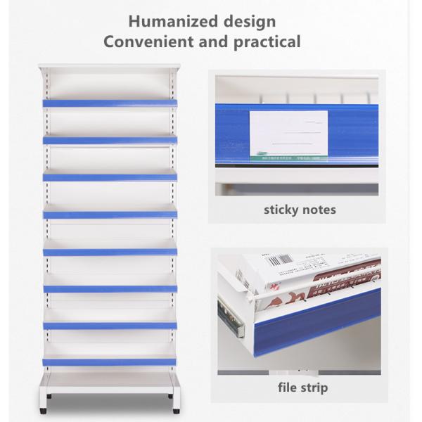 Steel Pharmacy Medicine Display Racks Single Sided Pull Out