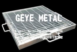 China Hinged & Locked Mesh Gratings, Hinged Steel Grill Grates, Floor Drain Covers, Gully Guttering Metal Grids wholesale