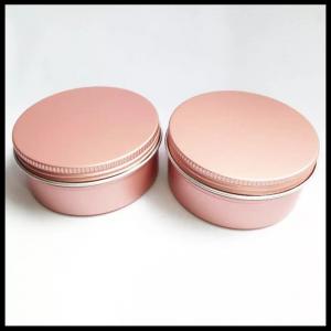 China Pink Cosmetic Aluminum Jar 100g Metal Cans Lotion Cream Powder Can With Screw Lid on sale