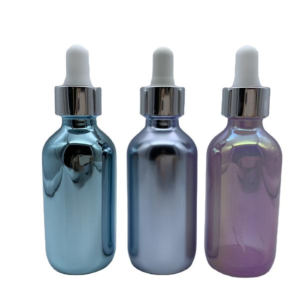 30ml 60ml Cosmetic Dropper Bottles Round SGS Passed