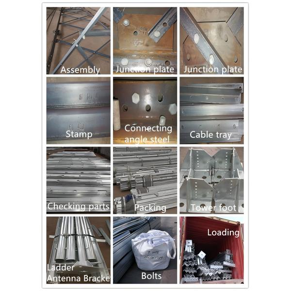 Power Transmission Tower Galvanized Steel 35m High Voltage Electric Grid Urban Areas Stable