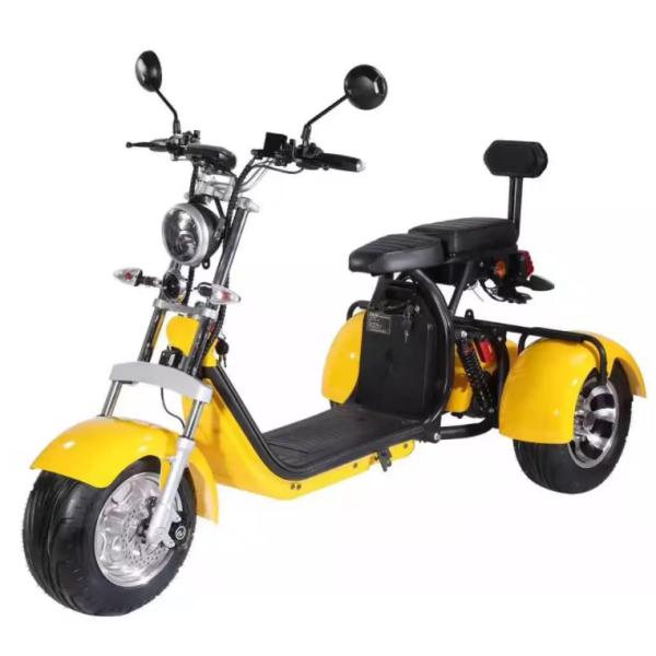 1000W 3 Wheel Harley Electric Scooter Bike Off Road Citycoco Fat Tire Old People Ride Tricycles