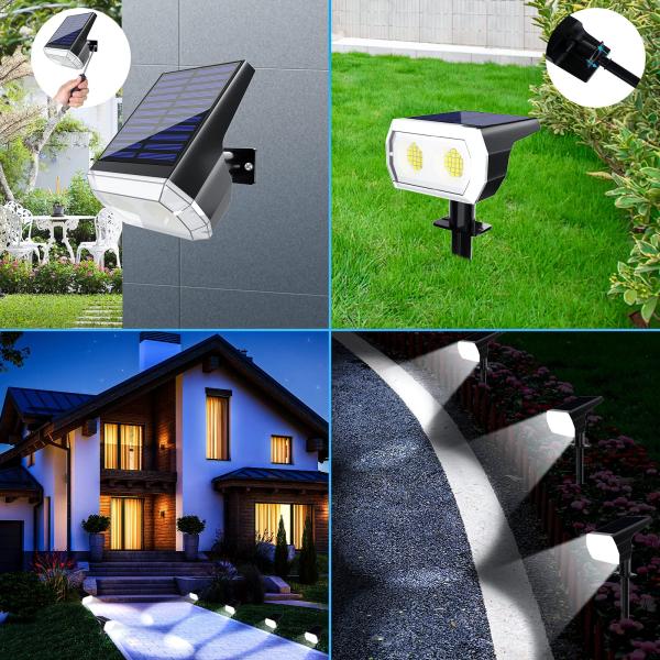 48LEDs 108 LEDs Solar Powered Landscape Lights 4 Light Modes