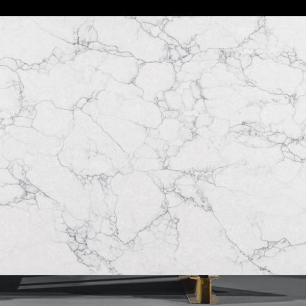 Calacatta Classical Polished Honed White Quartz Stone Veneer White Quartzite Slabs For Benchtop