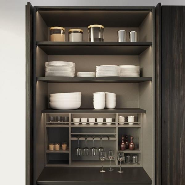 Italy modern kitchen cabinets design with white island oven pantry storage cabinets kitchen furniture