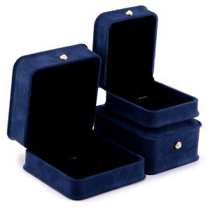 China Velvet Material Handmade Jewelry Box for Bracelet Earrings Necklace Pearl Lock wholesale