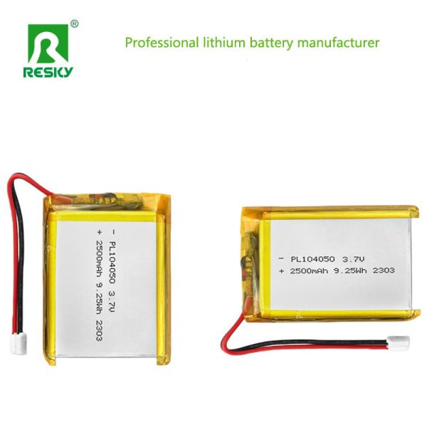 Li-Ion Battery Cell 104050 3.7v 7.4v 2500mAh 9.25wh Rechargeable Li-Polymer Battery Pack