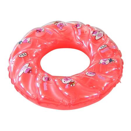Quality Inflatable crystal pvc swim ring, silk printing cartoon colors for kids for sale