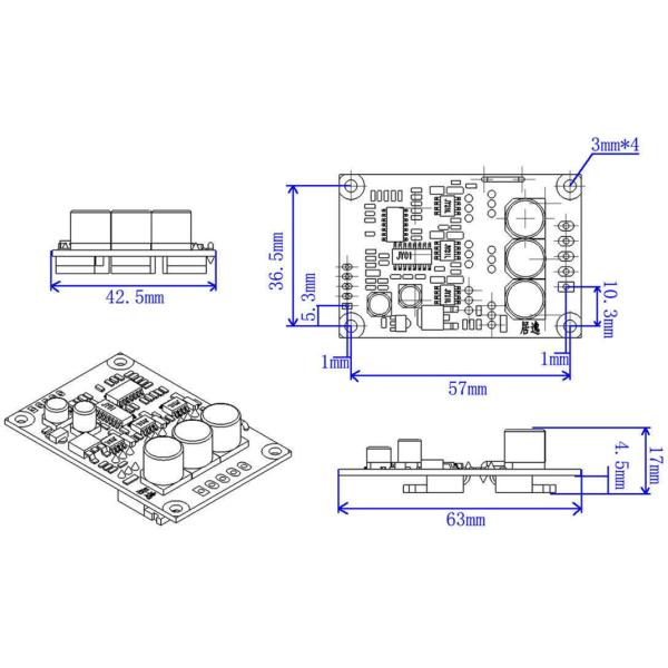 DC Brushless Motor Speed Control PWM / Voltage BLDC Driver Board