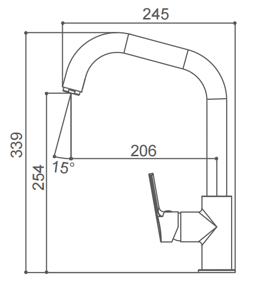 Stable Rotation Kitchen Wash Basin Water Tap Modern One Hole Bar Sink Faucet